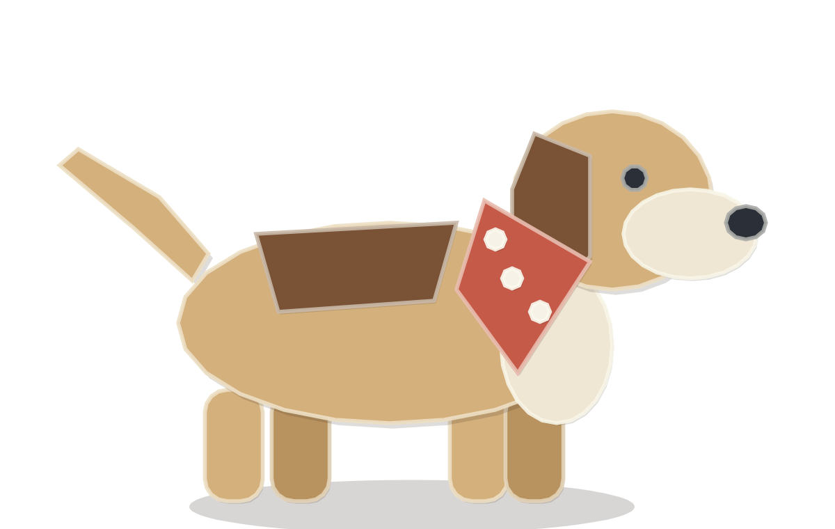 Tiinyme the dog in a red bandana.